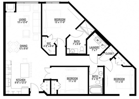 3 Bedroom Floor Plan